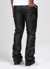 Vintage Flare Wax Carpenter Jeans - Black