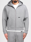 Scuba Structured Zip Hoodie - Grey