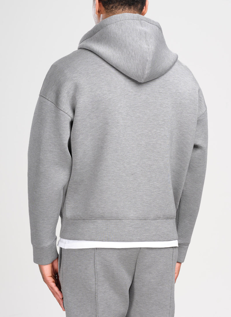 Scuba Structured Zip Hoodie - Grey