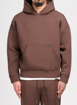 Scuba Structured Hoodie - Brown