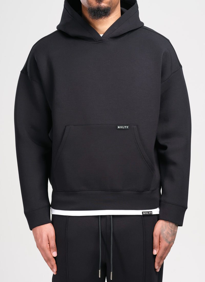 Scuba Structured Hoodie - Black