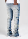 Vintage Flare Tacked Jeans - Blue