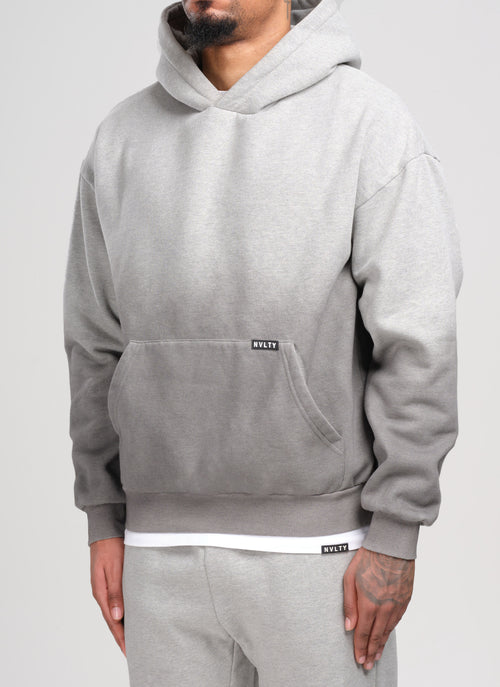 Vintage Deep Fade Hoodie - Grey