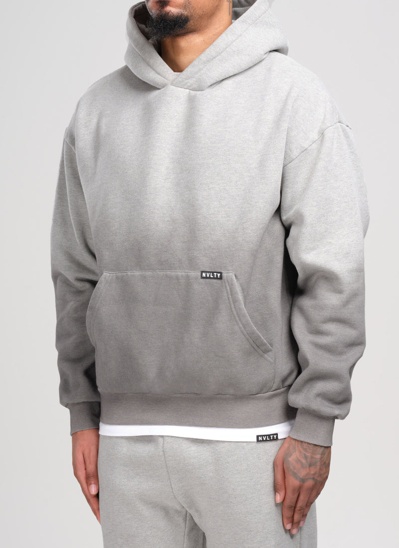 Vintage Deep Fade Hoodie - Grey