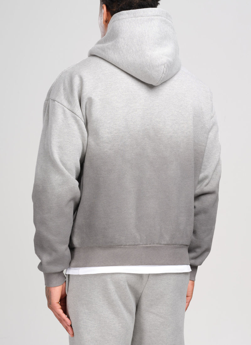 Vintage Deep Fade Hoodie - Grey