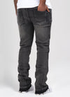 Vintage Flare Washed Jeans - Black