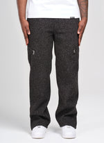 Heavyweight Wool Textured Zipper Pants - Black