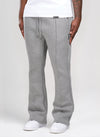 Scuba Structured Flare Pleat Joggers - Grey