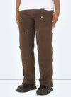 Heavyweight Wool Carpenter Rivet Pants - Brown