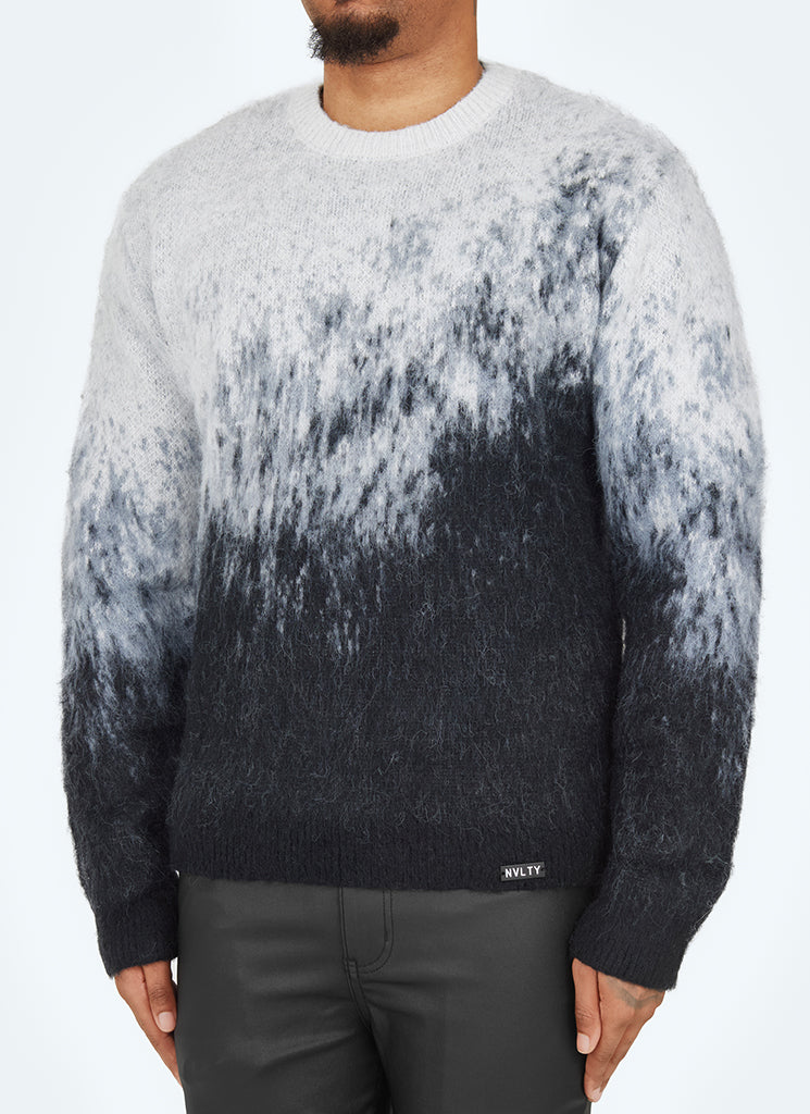 Mohair Gradient Sweater - Black