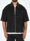 Heavyweight Wool Rivet Shirt - Black