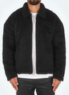 Mohair Zipper Jacket - Black