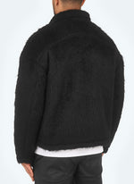 Mohair Zipper Jacket - Black