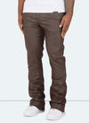 Vintage Flare Wax Jeans - Brown