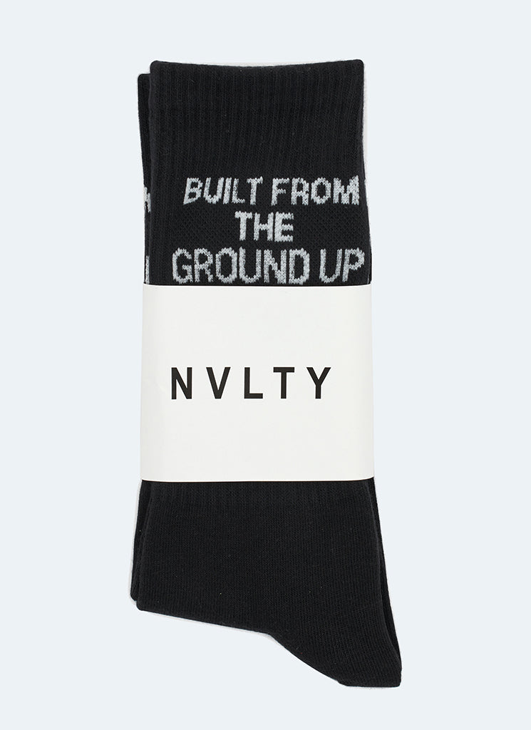 Built From The Ground Up Socks - Black