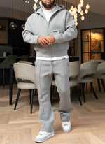 Scuba Structured Zip Hoodie - Grey