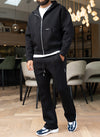 Scuba Structured Zip Hoodie - Black