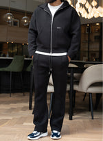 Scuba Structured Zip Hoodie - Black