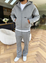 Scuba Structured Zip Hoodie - Grey