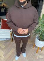 Scuba Structured Hoodie - Brown