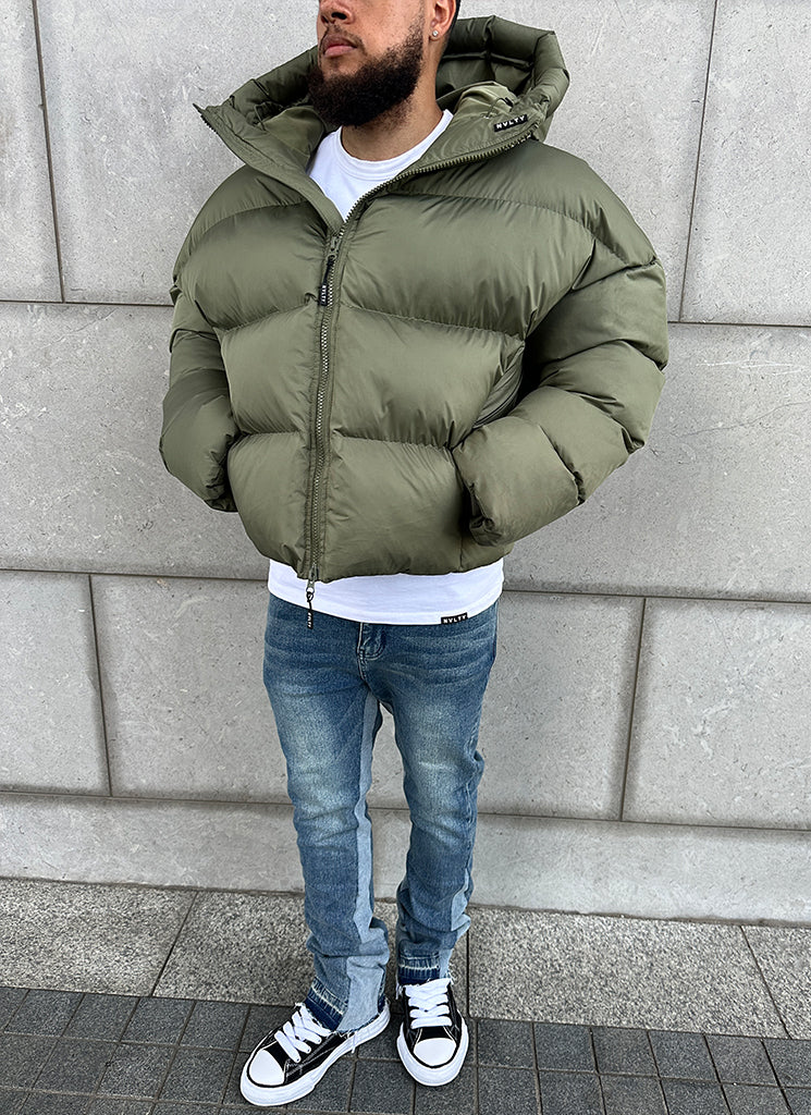 Vintage Puffer Jacket - Khaki