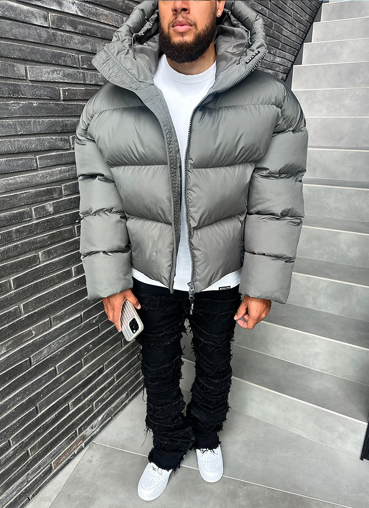 Vintage Puffer Jacket - Grey