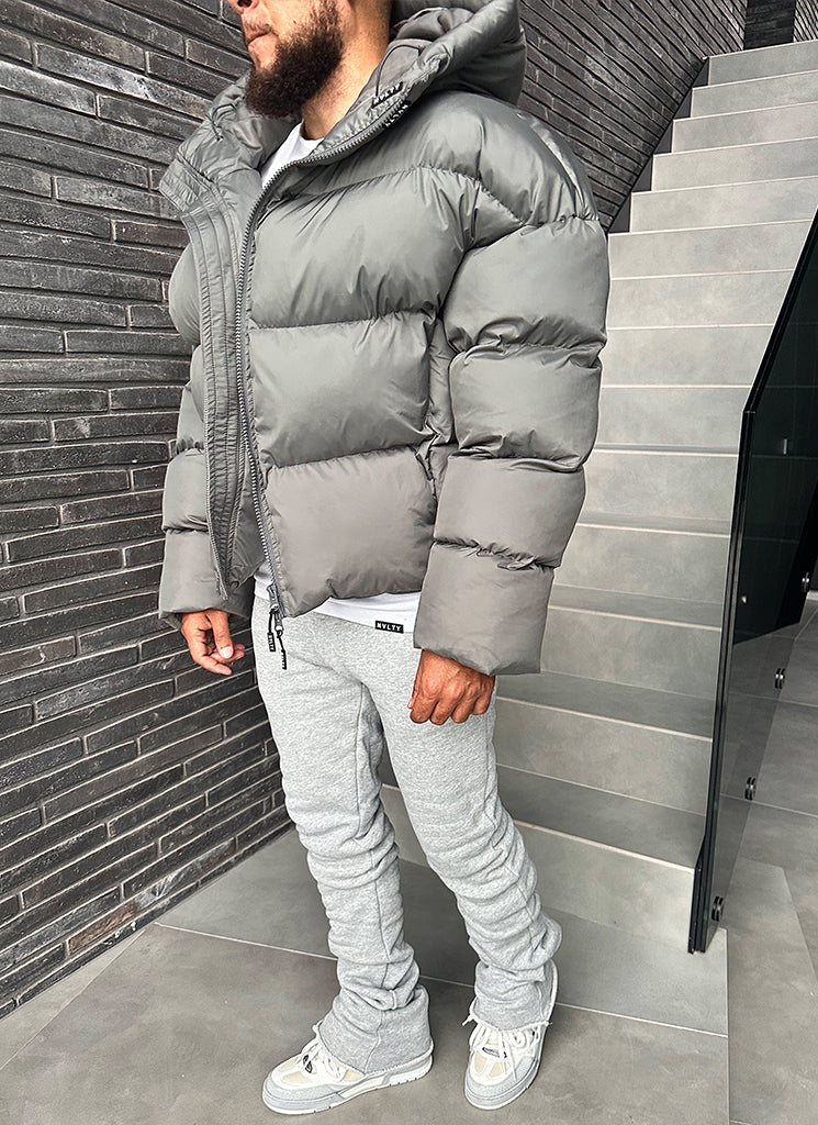 Vintage Puffer Jacket - Grey