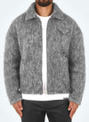 Mohair Zipper Jacket - Grey