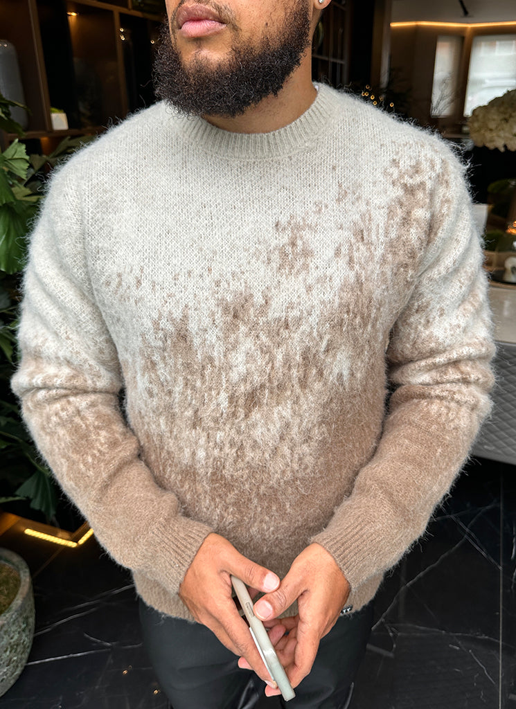 Mohair Gradient Sweater - Stone