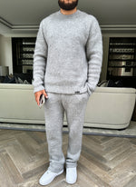 Mohair Flare Joggers - Grey