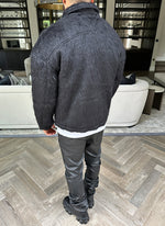 Mohair Zipper Jacket - Black