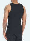 Essential Heavy Ribbed Vest - Black