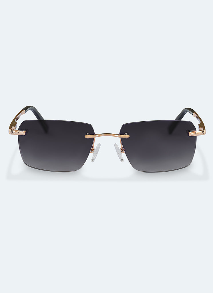 Rimless tinted sunglasses on sale