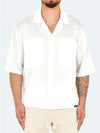 Linen Drop Shoulder Shirt - White