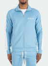 Panelled Track Jacket - Baby Blue/White