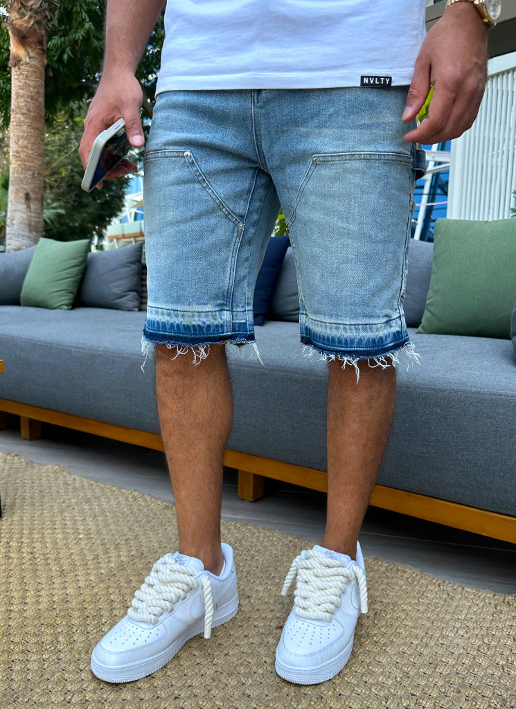 Carpenter Denim Shorts - Luxury Blue