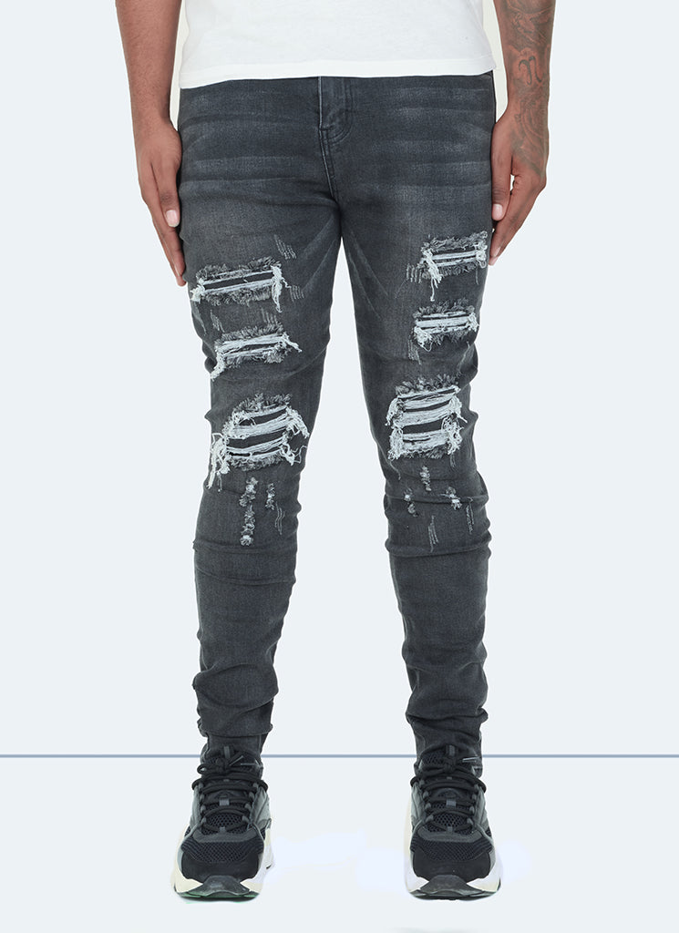 fcity.in - Jac Fashion Exclusive Men Black Knee Cut Jeans Pack Of 1 /  Designer